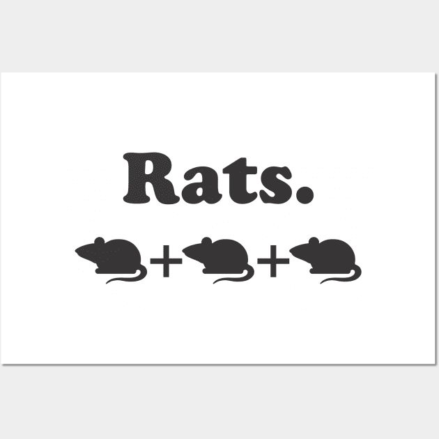 Rats - Wingspan Bird Board Game (Black) Wall Art by SmokyKitten